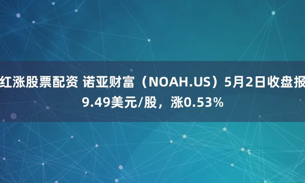 红涨股票配资 诺亚财富(NOAH.US)5月2日收盘报9.49美元/股,涨0.53%